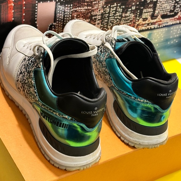 Louis Vuitton Runaway White and Teal Sneakers - Picture 8 of 15